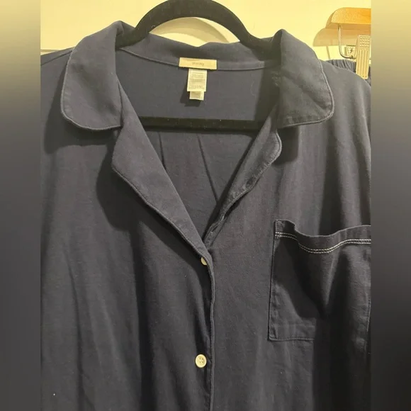 Eberjey pajamas navy  set L - Picture 3 of 4